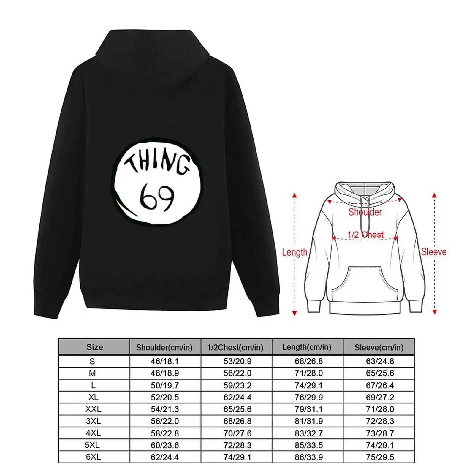 Thing 69 Hoodie anime clothes aesthetic clothing winter clothes mens clothing anime hoodie