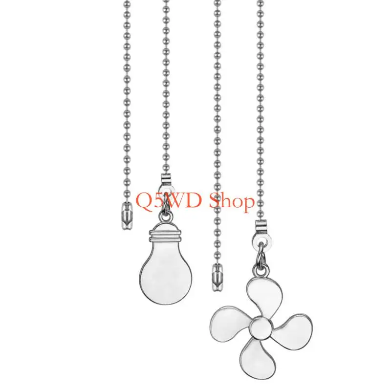 Q5WD Steel Pull Chain Extension easy installs Switches for Ceiling Fan Switches Control