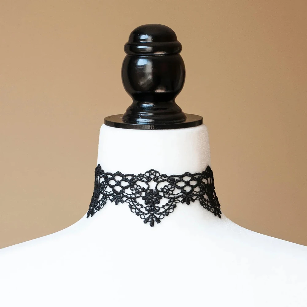 Summer Bohemia 2023 New Sexy Black Lace Choker For Woman Vintage Wedding Sparkling Choker Clavicle Chain