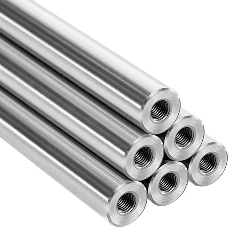 

linear shaft OD8/10/12/16mm Length100-550 mm with two ends of M4/M5/M6 thread hole deepth of 8-16mm Chromed Harden Rod Shaft