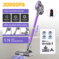 FixtFixer 350W/30kpa Vacuum Cleaner, 55 Minutes, 2200mAhx8 Batteries for Pet Hair, Carpets and Hard Floors