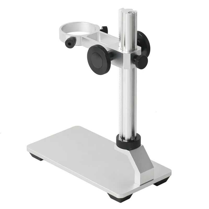Universal 35mm Aluminum Alloy USB Digital Electronic Microscope Stand Adjustable Holder Bracket Lifting with LED bottom lighting