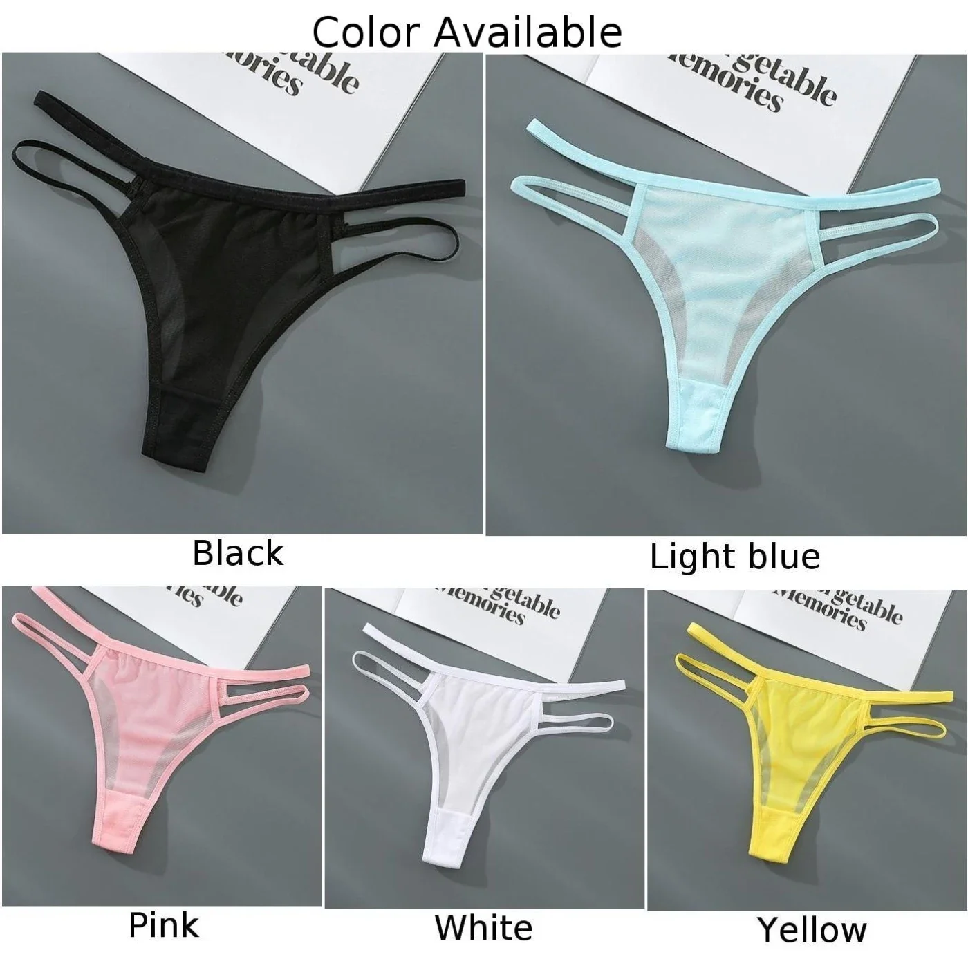 Tanga hueca de algodón Sexy de malla fina para mujer, calzoncillos transparentes, Tanga transpirable de tiro bajo japonés sin rastro para mujer