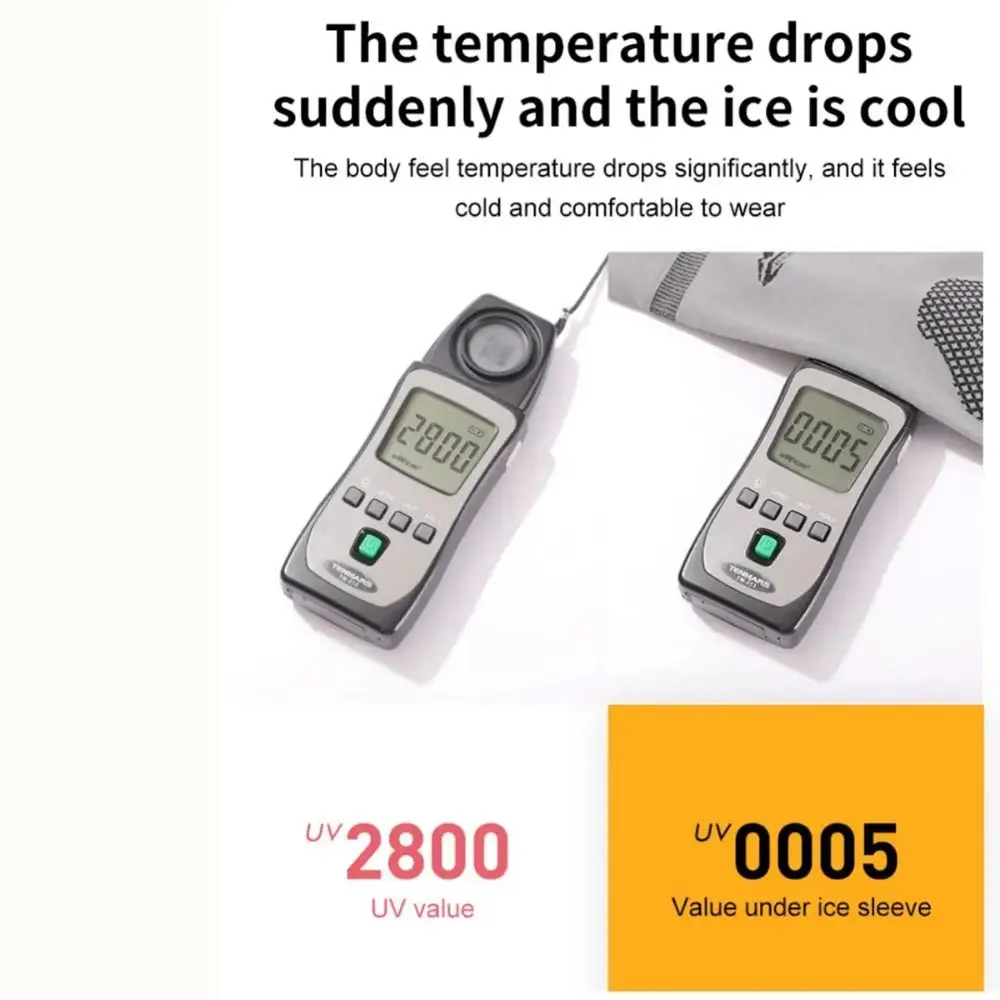 2 ชิ้นผ้าไหมน้ําแข็งครีมกันแดด Quick - drying Elastic Men's Sports Arm Guards Breathable ดูดซับเหงื่อ Cooling แขน