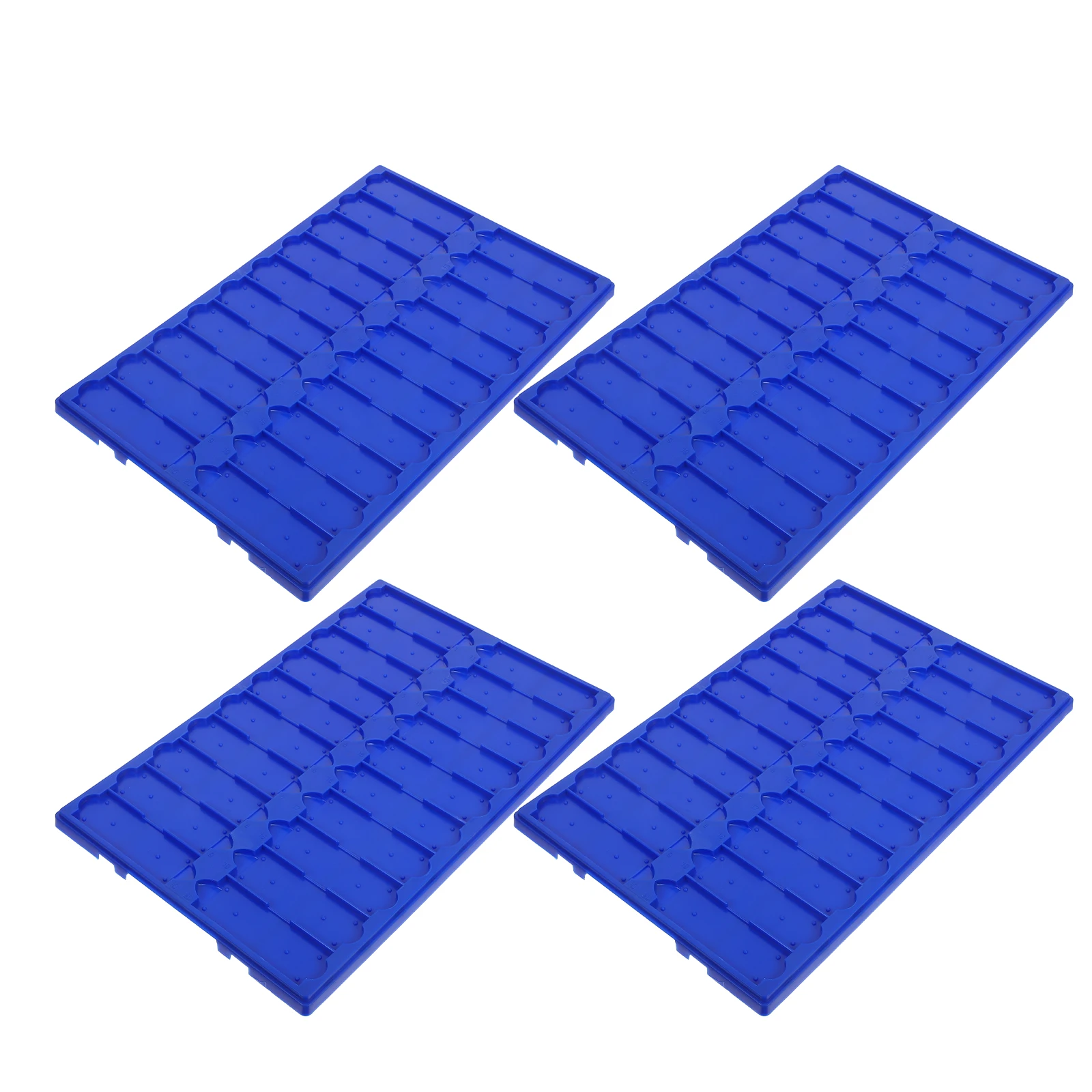 4pcs Microscope Slide Rack: Thickened Plastic Laboratory Holder With Ventilation For Sample Drying Storage Multilayer Draining