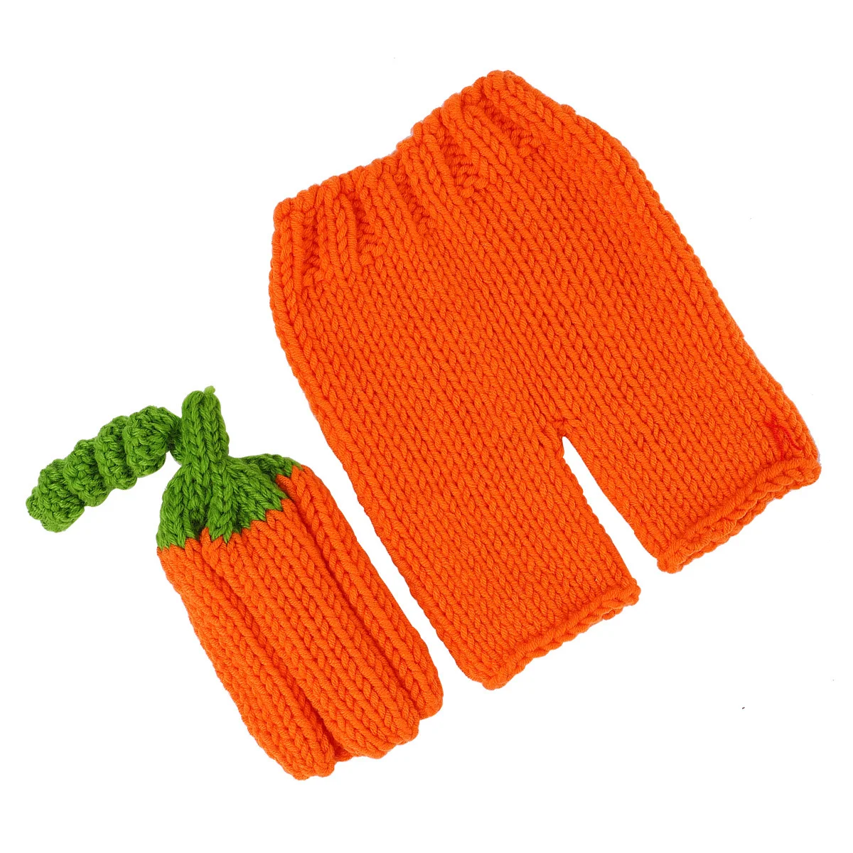

1 set 1 Set Newborn Knitwear Set Soft Comfortable Windproof Baby Photography Outfit For Birthday Party Halloween Gift Orange