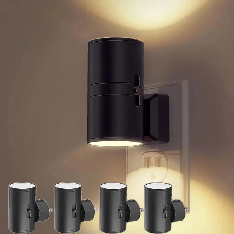 Dimbaar LED-nachtlampje Plug-in muur-nachtlampje met lichtsensor Automatisch aan/uit van de schemering tot zonsopgang voor slaapkamer, hal, badkamer