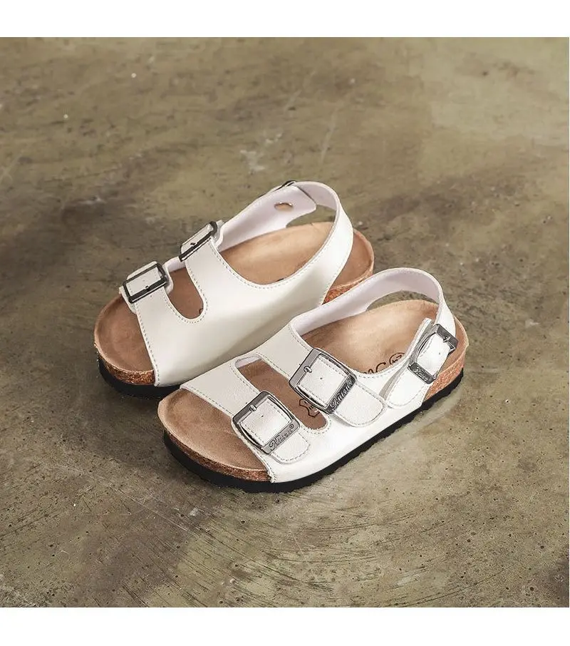 Children Cork Sandals Boys Girls Shoes Simple Generous Kids Sandals Wear and Off Easy Baby Footwear Students Casual Footwear