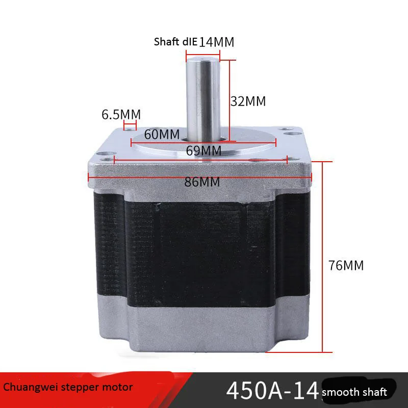 Nema 34 Stepper Motor 86x86x76mm 2 Phase High Torque 8.5NM 4a 4 Wires Stepper Motor For Cnc Router Engraving Milling Machine