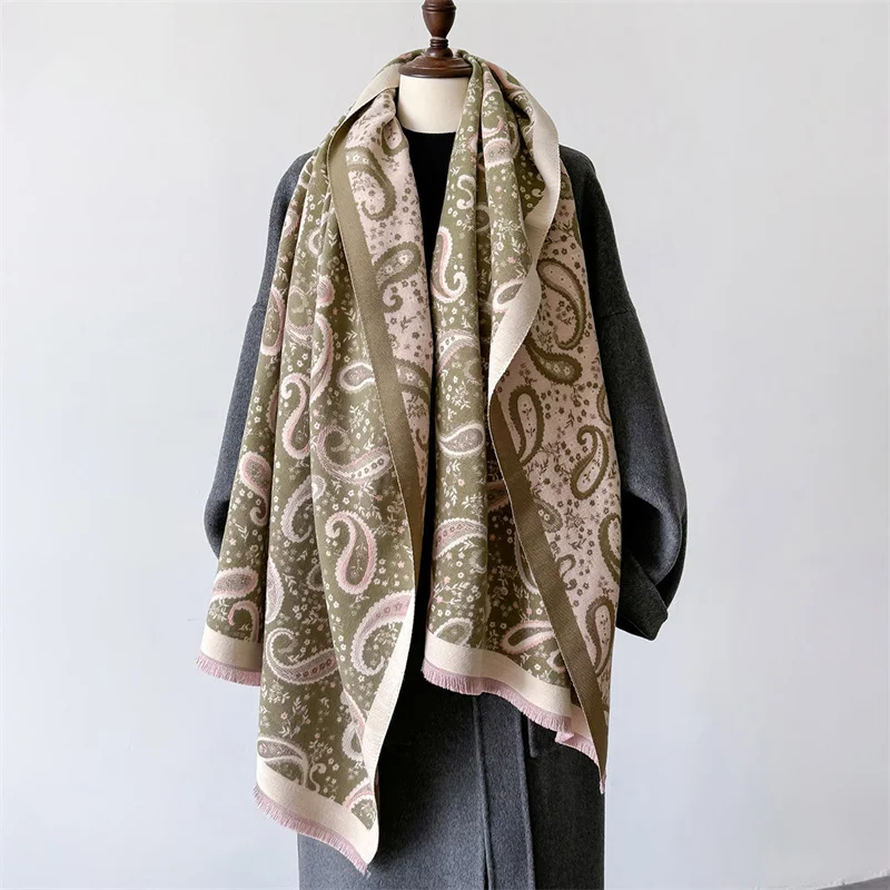 Sciarpa 2024 Cashmere per donna inverno Bufanda Paisley Design scialle spesso avvolge caldo coperta femminile stole echarge Femme Pashmina