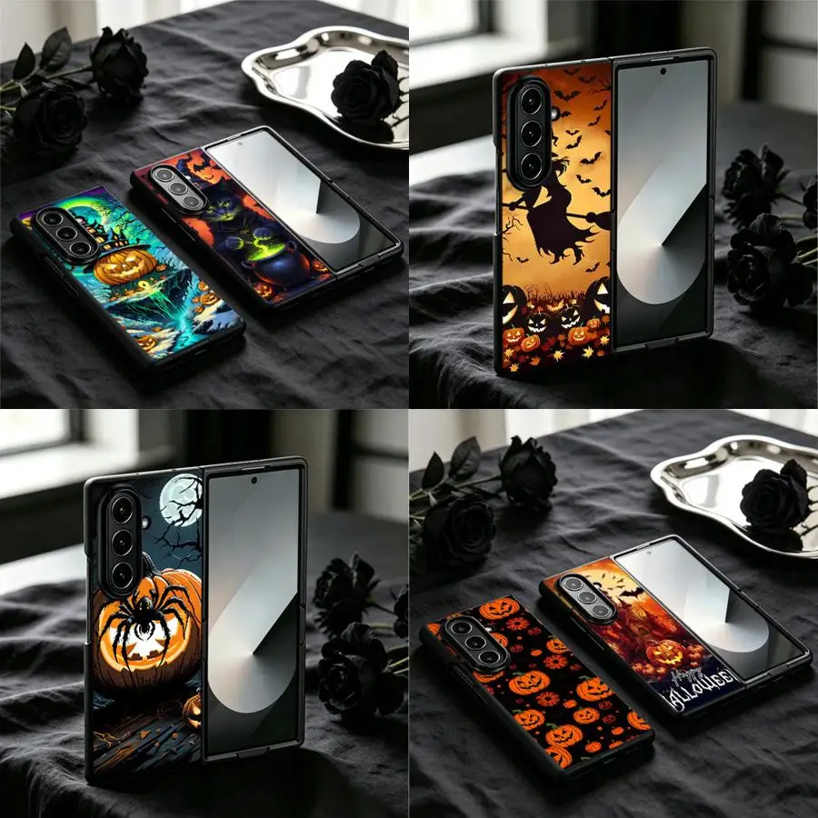 Case for Samsung Galaxy Z Fold 8 Ultra ZFold4 ZFold7 Z Fold 7 6 3 Z Fold8Ultra ZFold6 ZFold5 Phone Shell Halloween Spider