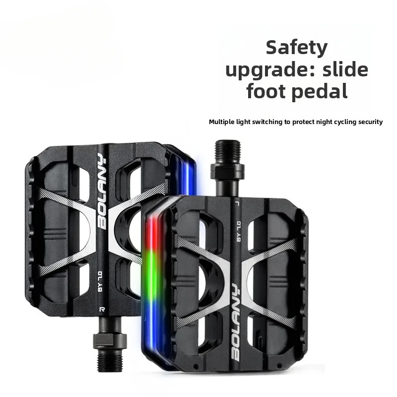 

BolanyBicycle3Peilin Foot Pedal Aluminum Alloy Colorful Warning Foot Pedal Lighted Pedal Accessories