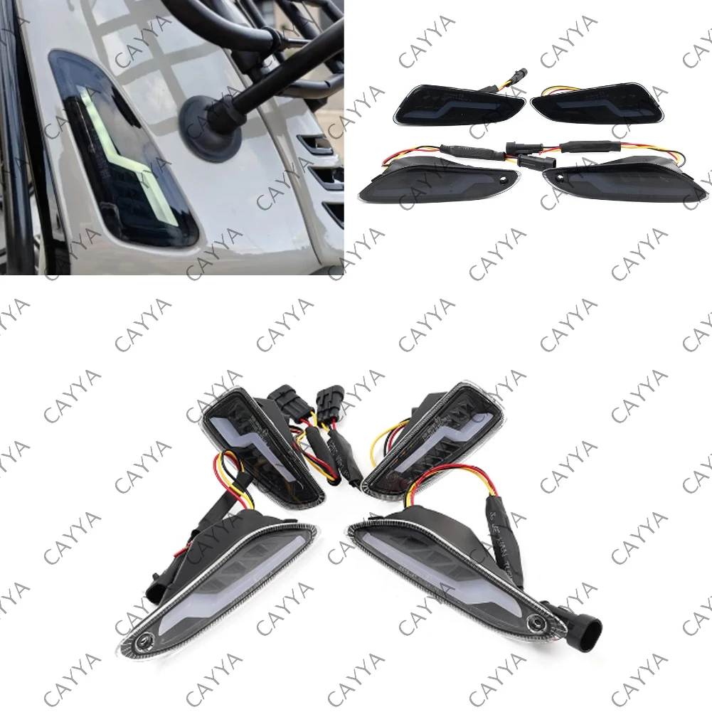 For Vespa Sprint 50 125 150 2014-2020 2021 2022 2023 4pcs E-Mark Front Rear Turn Signals Blinker Daytime Running LED Light