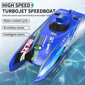 TX768 RC Boat 2.4 G Brushless Kecepatan Tinggi Remote Control Kapal 30 Km/Jam Profesional Speedboat Perahu Mainan untuk Anak-anak Anak Laki-laki Hadiah 8 perahu rc brushless penjualan terbaik - №