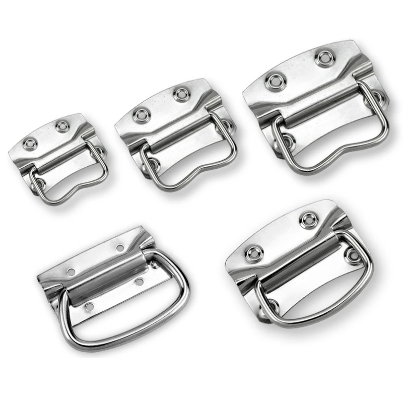 

1 шт., сверхмощная промышленная ручка, железная складная деревянная коробка из нержавеющей стали, подвижная ручка, багажная коробка, железное кольцо, маленькая ручка