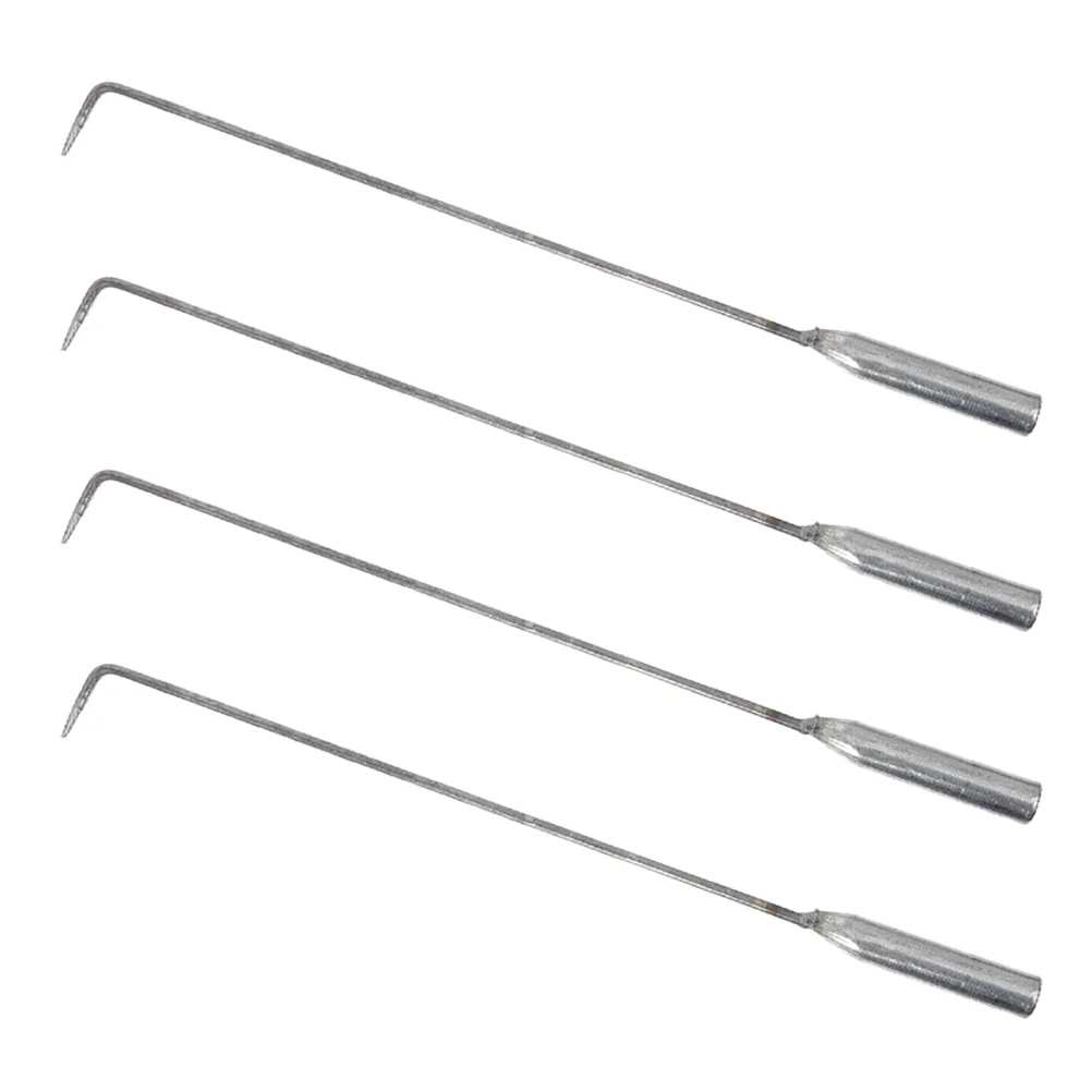 4 pezzi gancio per bricchette extra lungo fuoco poker accessori per pozzi all'aperto strumenti per caminetto campeggio stufa a legna poker falò