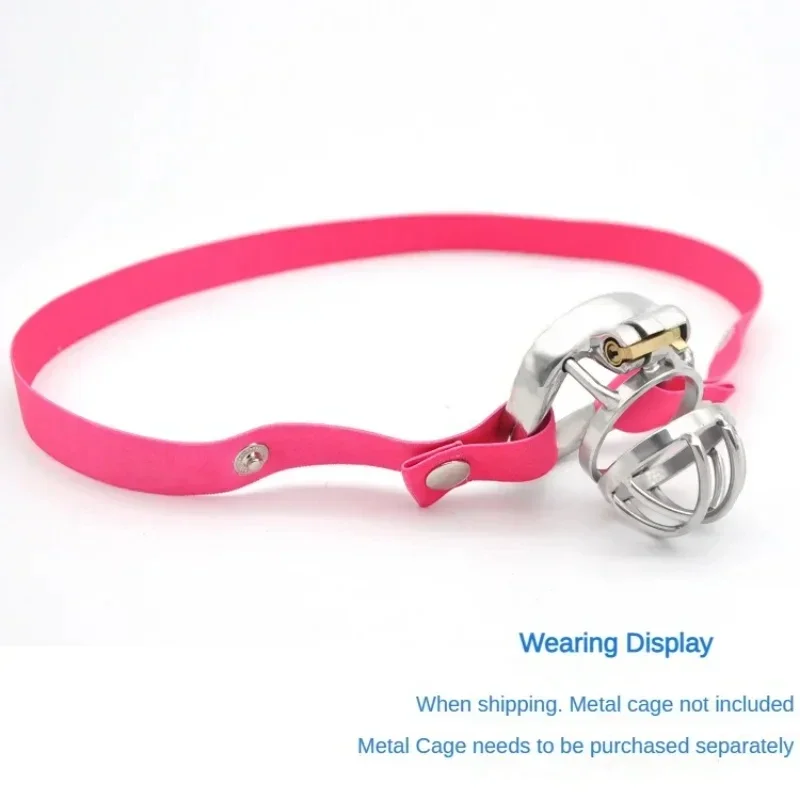 Male Chastity Cage Anti-off Device Elastic Band Auxiliary Belt Only Adjustable Ring Underwear Rope Les Scrotum Rings Sex Toys