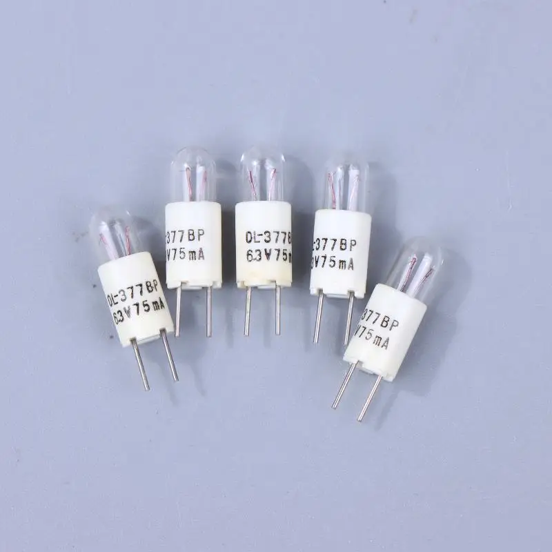 5/10PCS 6.3V 75mA Incandescent Bi-Pin Indicator Bulbs For Marantz Selector Phono Vintage Hi-Fi Stereo Receivers-F(x)