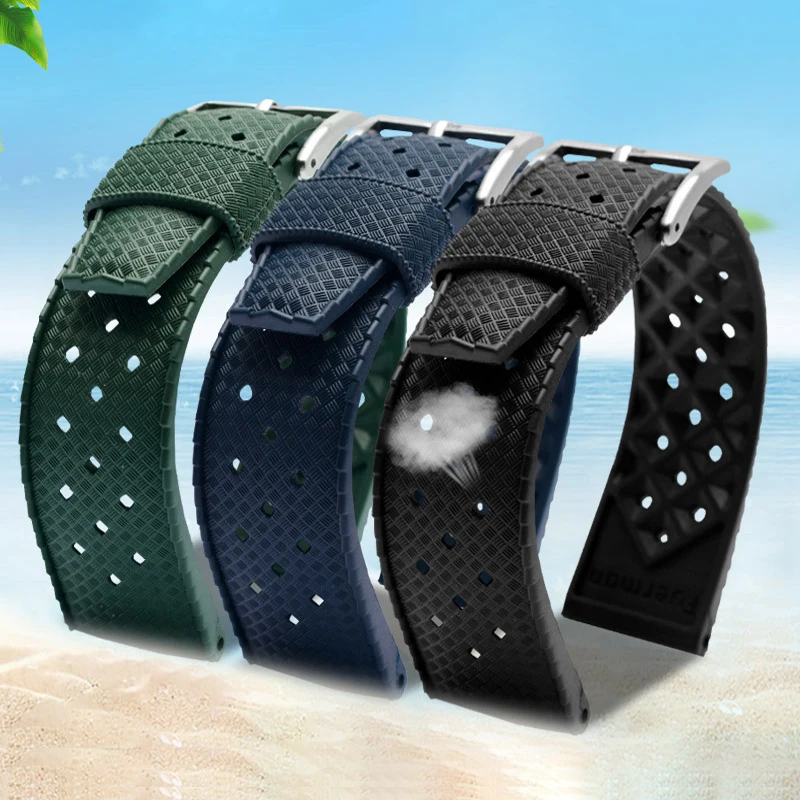 الاستوائية ساعات سيليكون الفرقة 20 مللي متر 22 مللي متر المطاط الاستوائية حزام ساعة ذكية ل أوريس سايكو المواطن سوار مقاوم للماء إكسسوارات