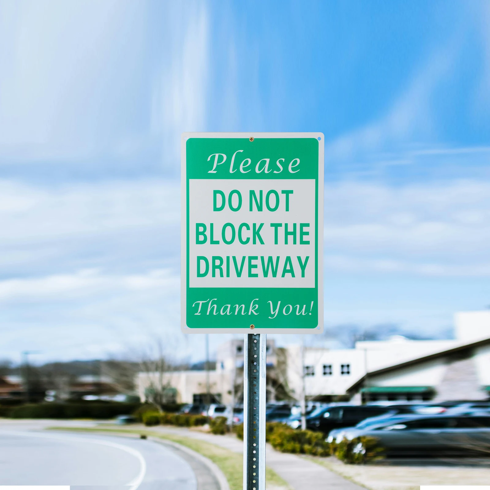 

Sturdy Aluminum Alloy Do Not Block Driveway No Parking Reminding Sign For Vehicle Caution Uv Resistant Outdoor Indoor