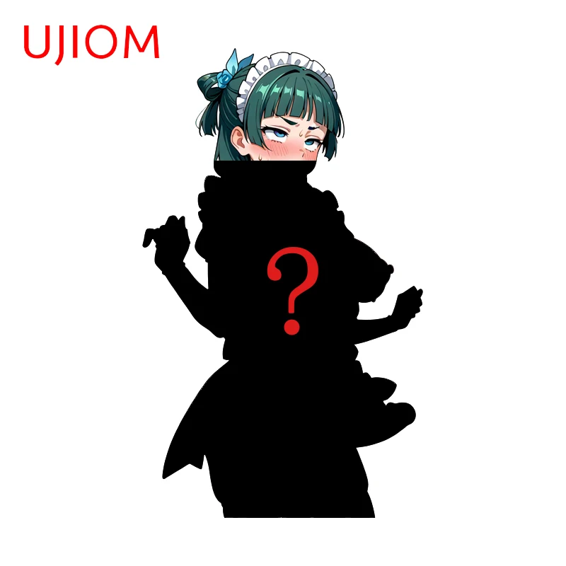 UJIOM Maomao Beautiful Waifu Maid Uniform Wall Sticker Attractive Occlusion Scratch Decal Suitable For Computer Case Decor