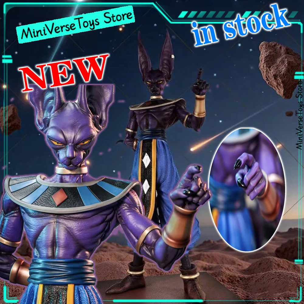 

JT Toys 50cm Beerus Dragon Ball Z Anime Figure Beerus Birusu Gods of Destruction Figurine PVC Statue Collection Model Decor Gift