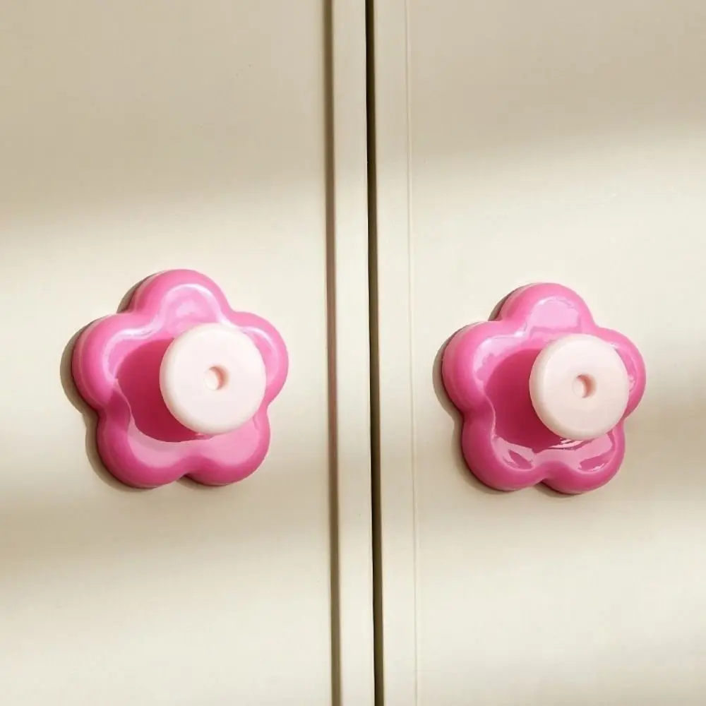 4PCS Multi-functional Punch-Free Suction Cup Hook Decorative Waterproof Flower Hooks Wall Mounted Towel Hanger Entrance
