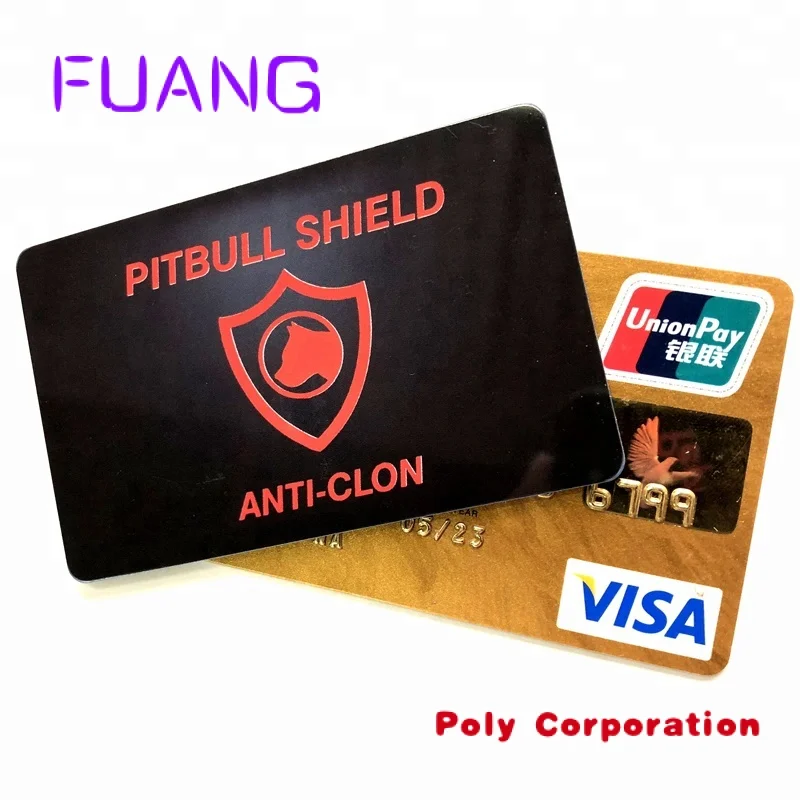 Custom  Anti Skimming Secure Payment RFID Blocker / Debit & Credit Protector RFID Blocking Card