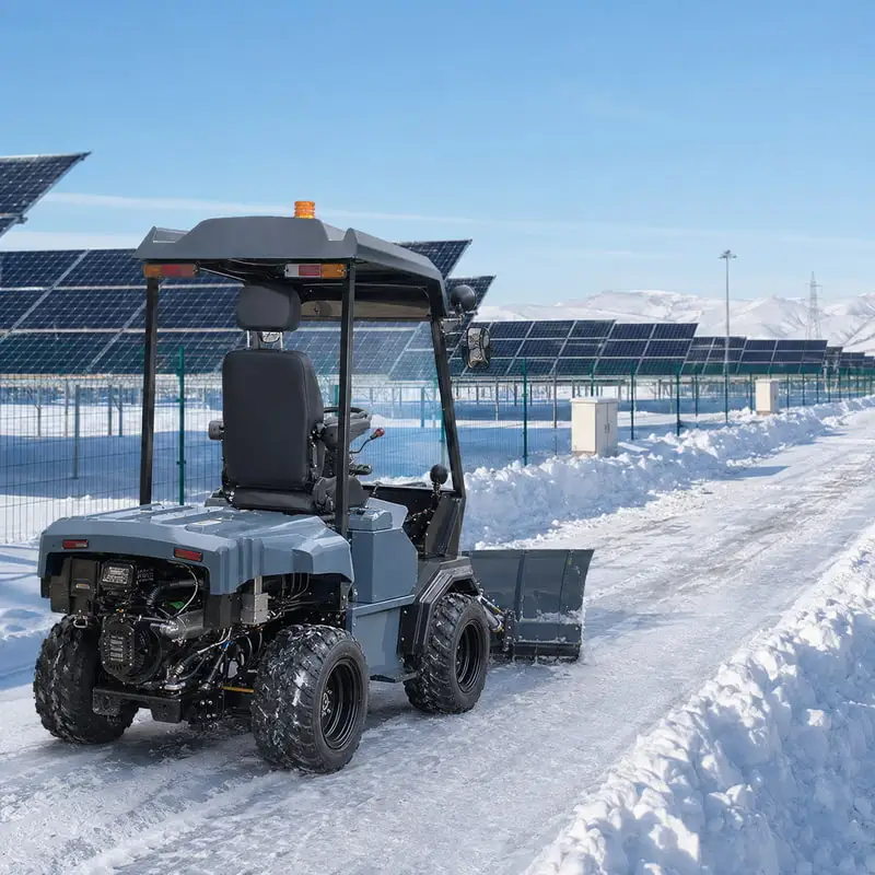 Ride on Snow Sweeper with Open Operator Cab Customized High Performance Sidewalk Snow Sweeper for Public Parks