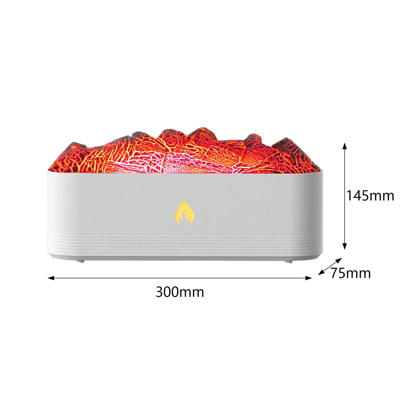 محاكاة لهب الزيت العطري الناشر ، متعددة الأغراض 7 أضواء ملونة ، مرطب النار للمكتب ، سبا ، المنزل ، اليوغا ، غرفة نوم