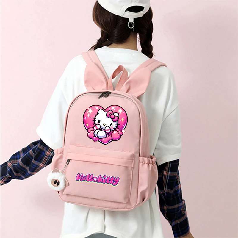 Cute Hello Kitty Backpack for Girl Boy Student Teenager Children Back To School Rucksack Women Casual Bag Kids Birthday Gift Toy