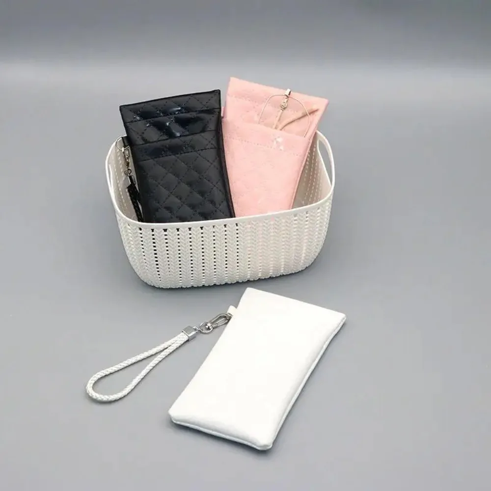 Portable Double-layer Sunglasses Storage Bag PU Leather High-end Glasses Bag Waterproof Eyeglasses Pouch