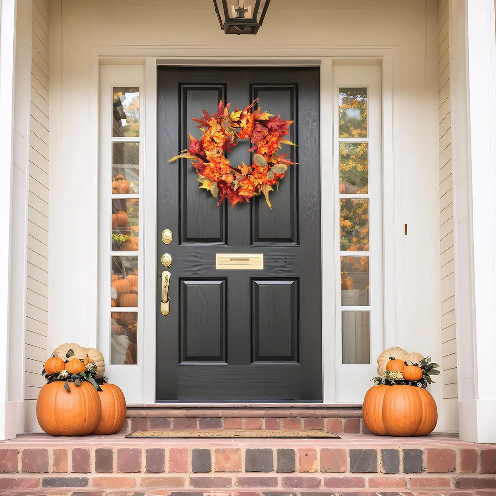 

Fall Wreath Lifelike Decorative Fall Decor for Party Housewarming Gift Wall