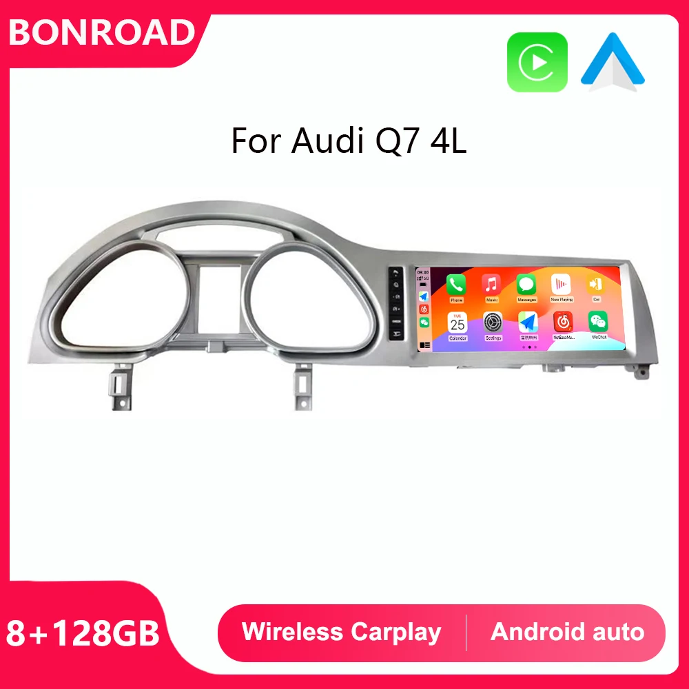 Bonroad Car Android Multimedia CarPlay Screen GPS Navigation Radio Stereo For Audi Q7 4L 2005-2015 MMI 2G 3G Bluetooth WIFI