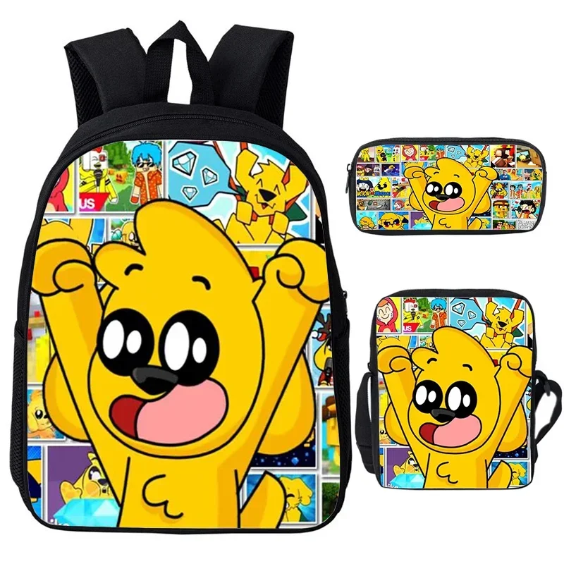 Mochila Mikecrack para estudiantes, Mochila escolar de dibujos animados para niños y niñas, Mochila de 3 unidades/juego, regalo para niños, Mochila de Anime