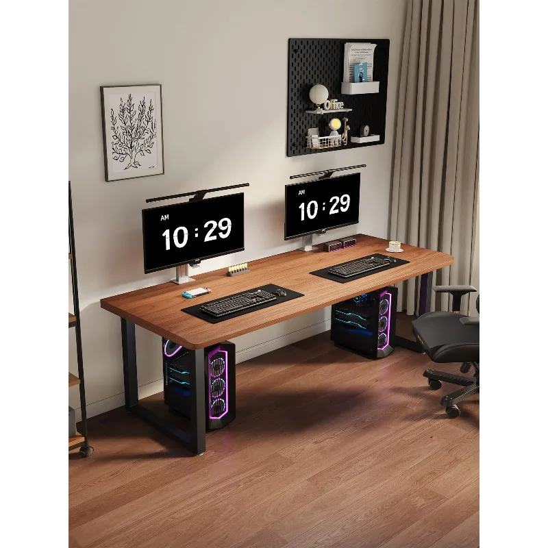 

Solid wood computer desk desktop home desk desk bedroom double e-sports table workbench study table