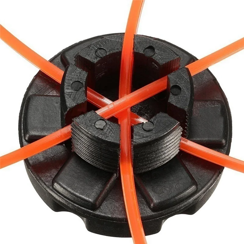 

ABBN-Line Trimmer Head Quick Installation Portable Black Plastic For Gasoline Brush Cutter