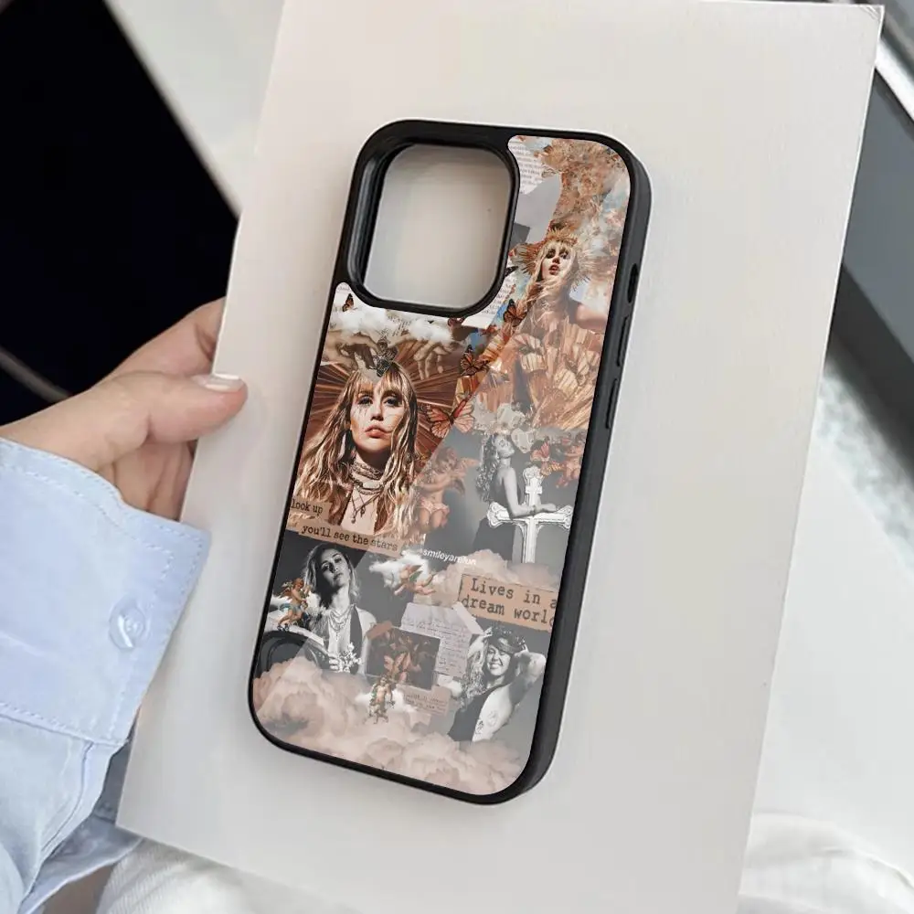 Miley Cyrus etui na telefon Iphone 15 14 13 12 11 Max Mini 8 Plus Se Xr X Xs 2020 PC + etui TPU