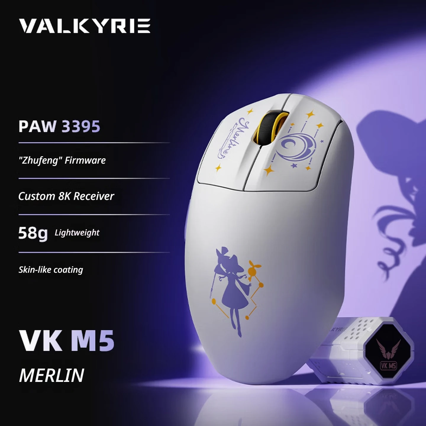 VALKYRIE VK M5 Series Wireless Mouse Pro Version with 8K Smart