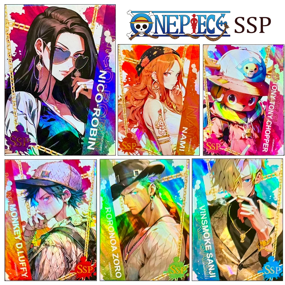 One Piece DIY 9PCS/SETChristmas style collectible cards flickering Luffy Zoro Hancock Yamato Robin Nami Perona Collectible cards