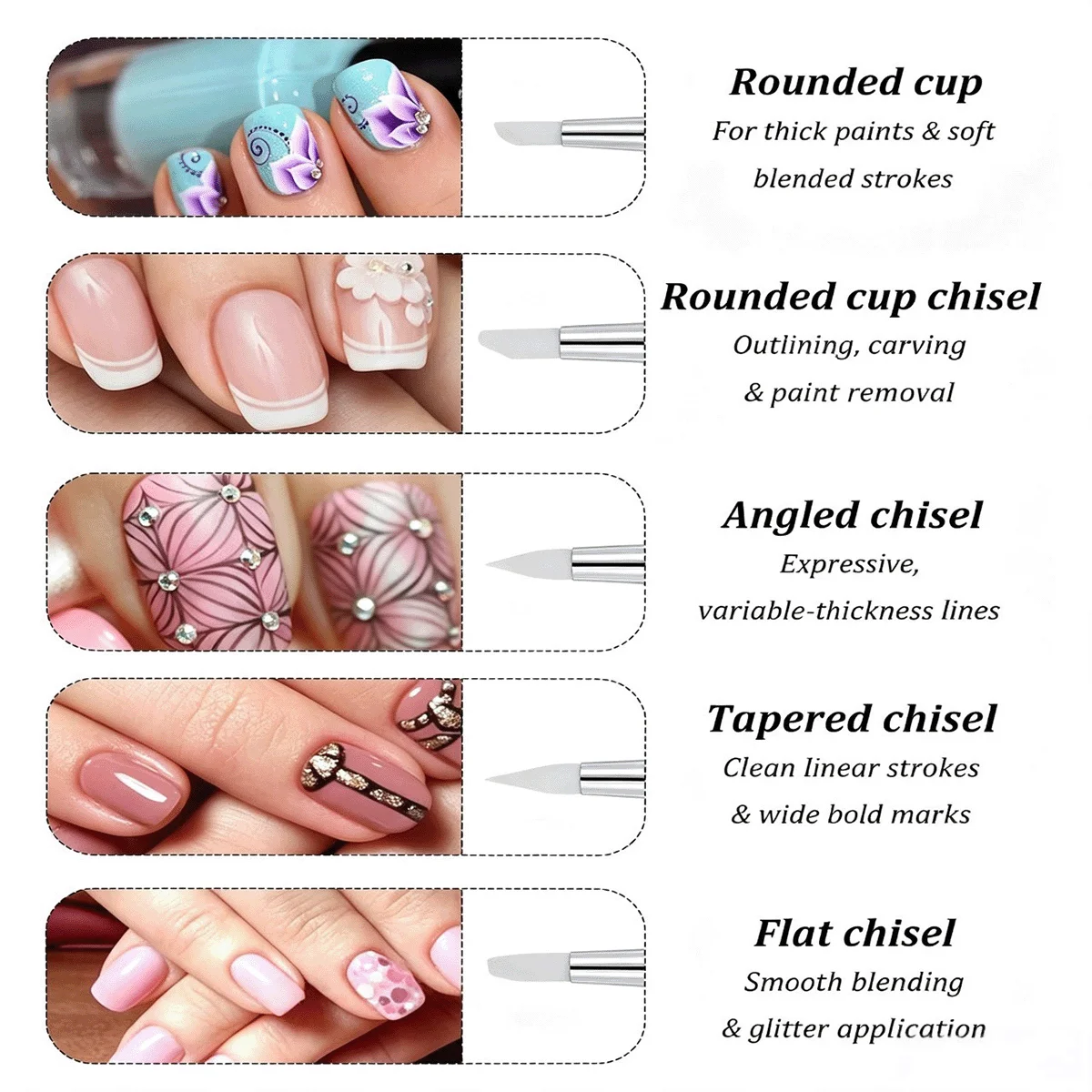 10pcs Nail Art Tool Set, 3D Carving Pen Dotting Brush, Fine Line Painting Brush for Gel Polish Design, Manicure DIY Accessories