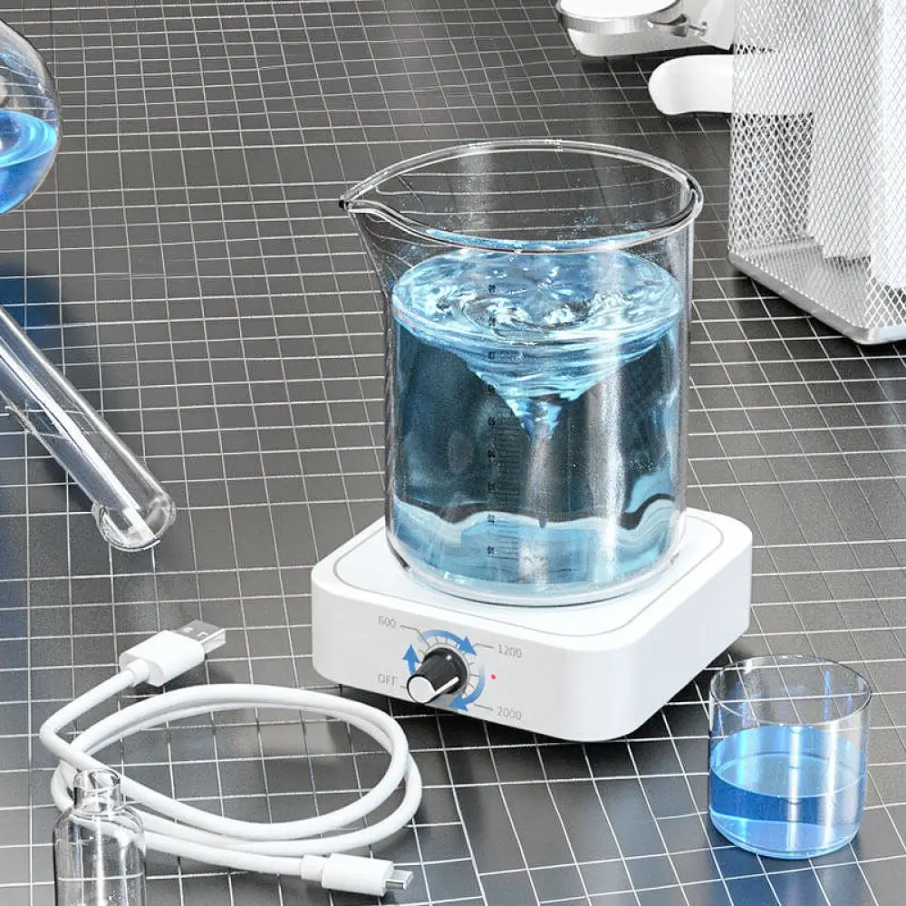 Compact Magnetic Stirrer Lab Liquid Mixing Machine Electric Stirrer Tool Portable Device For Science Research