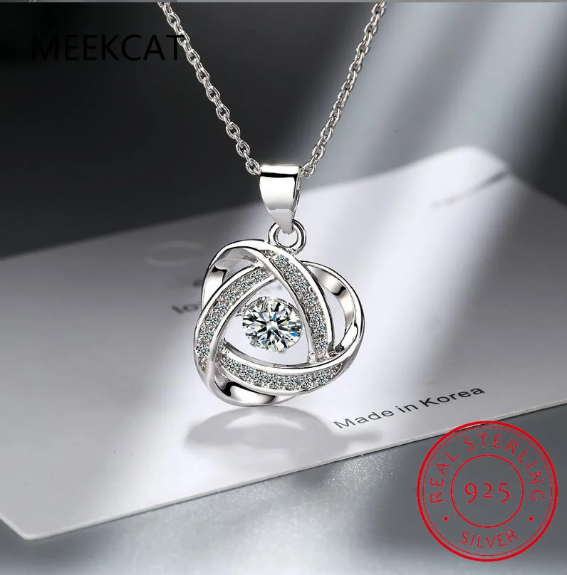 Moissanite Necklace Halo Pendant 0.5ct 925 Sterling Silver D VVS1 Lab Diamond Necklace Colar de Prata for Women Party Gift