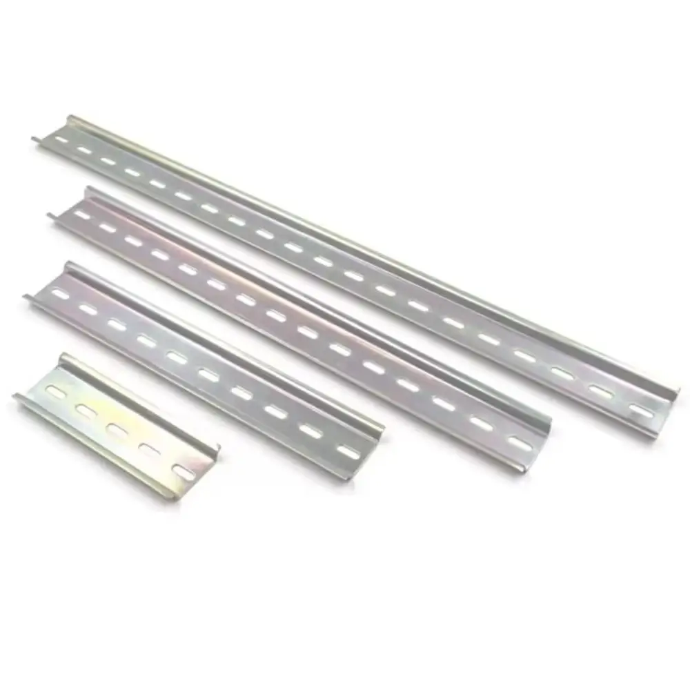 Durable Aluminum DIN Rail Universal Type 10-50cm Terminal Blocks 1mm Thickness Circuit Breaker Electrical Installation