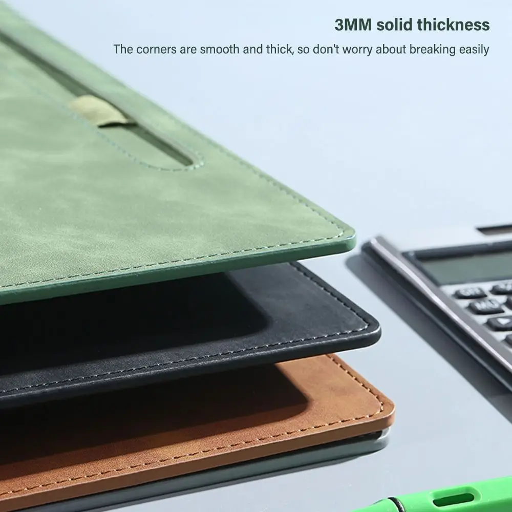 

One-Handed Writing A4 File Folder Magnetic Leather Writing Clipboard with Pen Insert Document Filing Organizer School Office