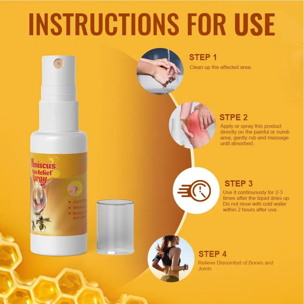 30ml Sumifun Bee Meniscus Analgesic Spray Arthritis Rheumatoid Pain Relief Cream Knee Joint Muscle Ache Care Plaster