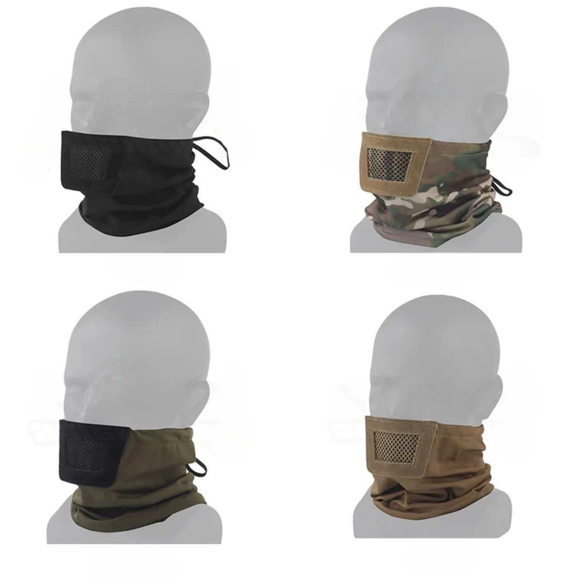 

Складная охотничья защитная рыцарская маска с мягкой сеткой, дышащая спортивная маска на половину лица для вечеринки, кемпинга, охоты, страйкбола, стрельбы