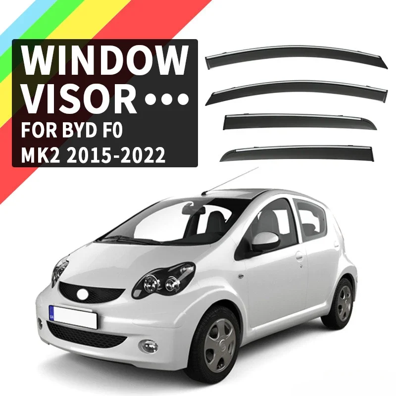 Fit For BYD E0 2019-2023 F0 2015-2022 Deflectors Rain Smoke Window Visor Wind Vent Awnings Shelters Accesseries