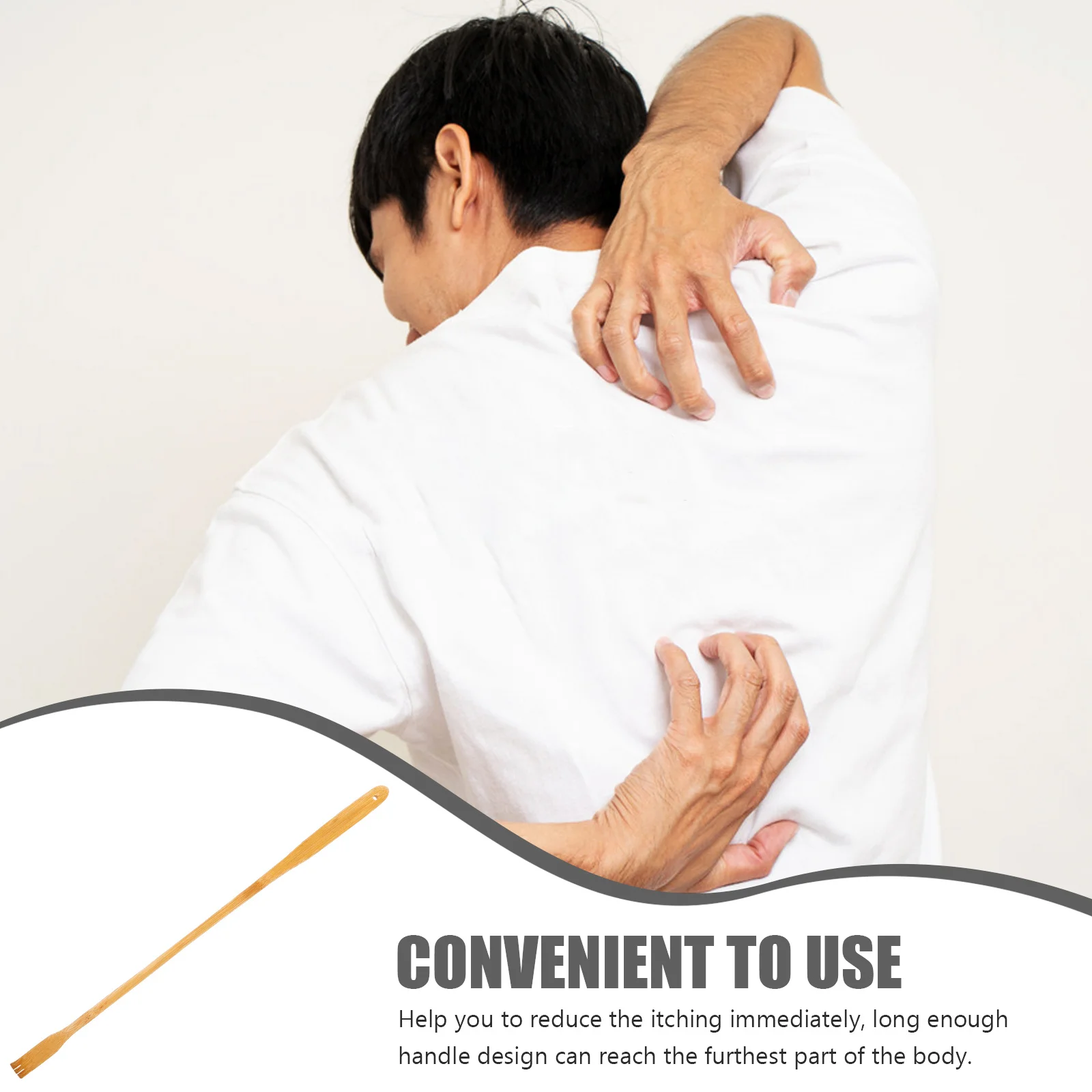 

Бамбуковый скребок для спины, длинная ручка, деревянный массажер для тела, портативный инструмент для снятия царапин, устройство против зуда