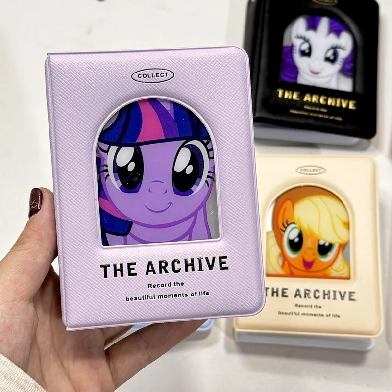 My Little Pony 3-inch Transparent Card Book Anime Kawaii Acrylic Transparent Card Storage Small Cards Cute Card Holder Gifts